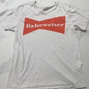 Women's white graphic tee. Size large